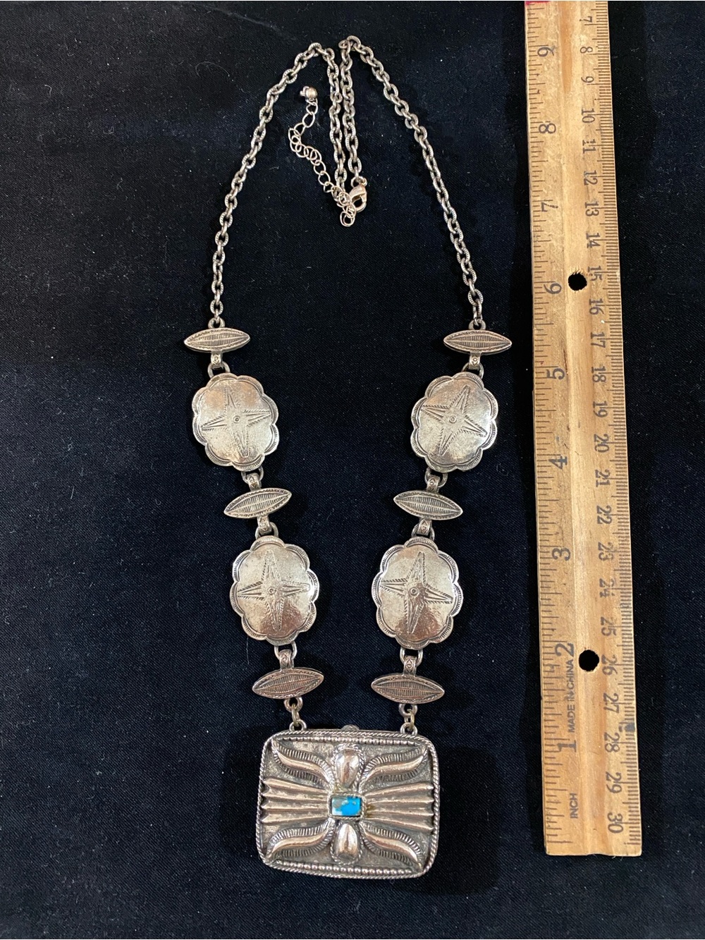 Vintage Estée Lauder Youth-Dew Perfume Necklace 1970s Southwestern